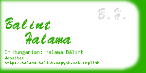 balint halama business card